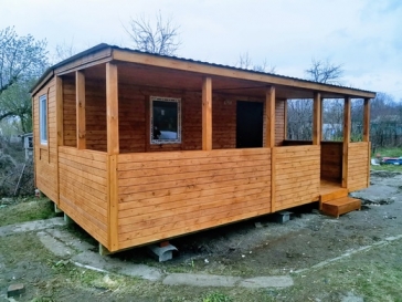 (БсВ-12) Бытовка 6х2,3м с верандой 6х2,3м